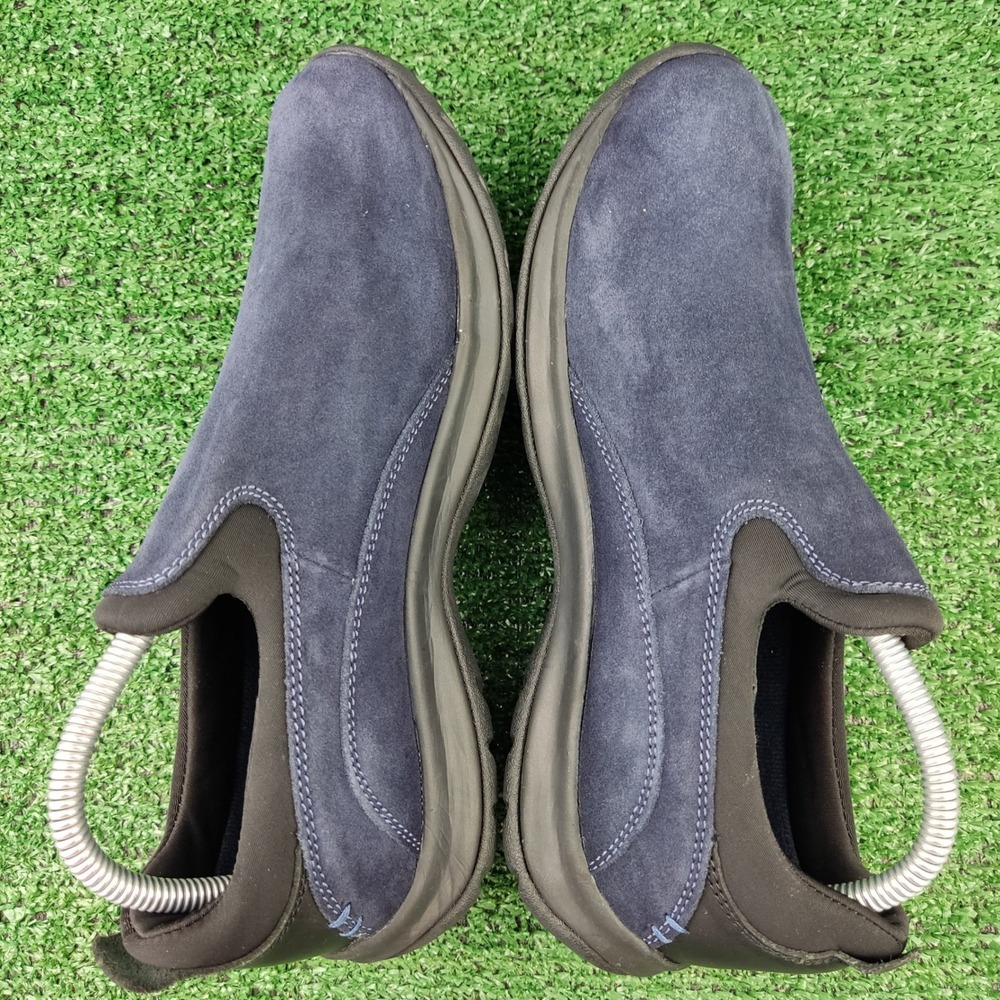 Lands'‎ End Shoes Womens 9B Navy Blue Suede All Weather Slip On Loafers 53592 - Picture 5 of 8